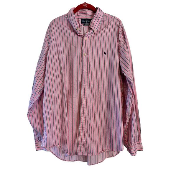 Ralph Lauren Other - Ralph Lauren Button Down Pink Blue Classic Fit Size XL